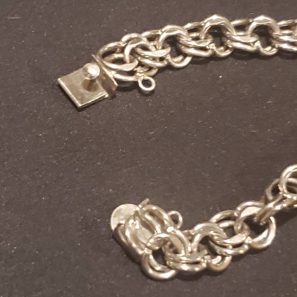 STERLING SLIVER charm statement braclet - Picture 2 of 5